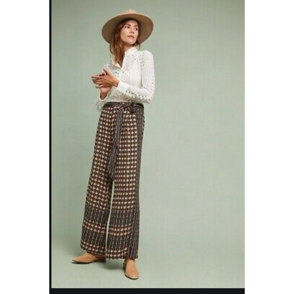 Anthropologie Ett Twa Metzner Wide Leg Pant 4 NWT